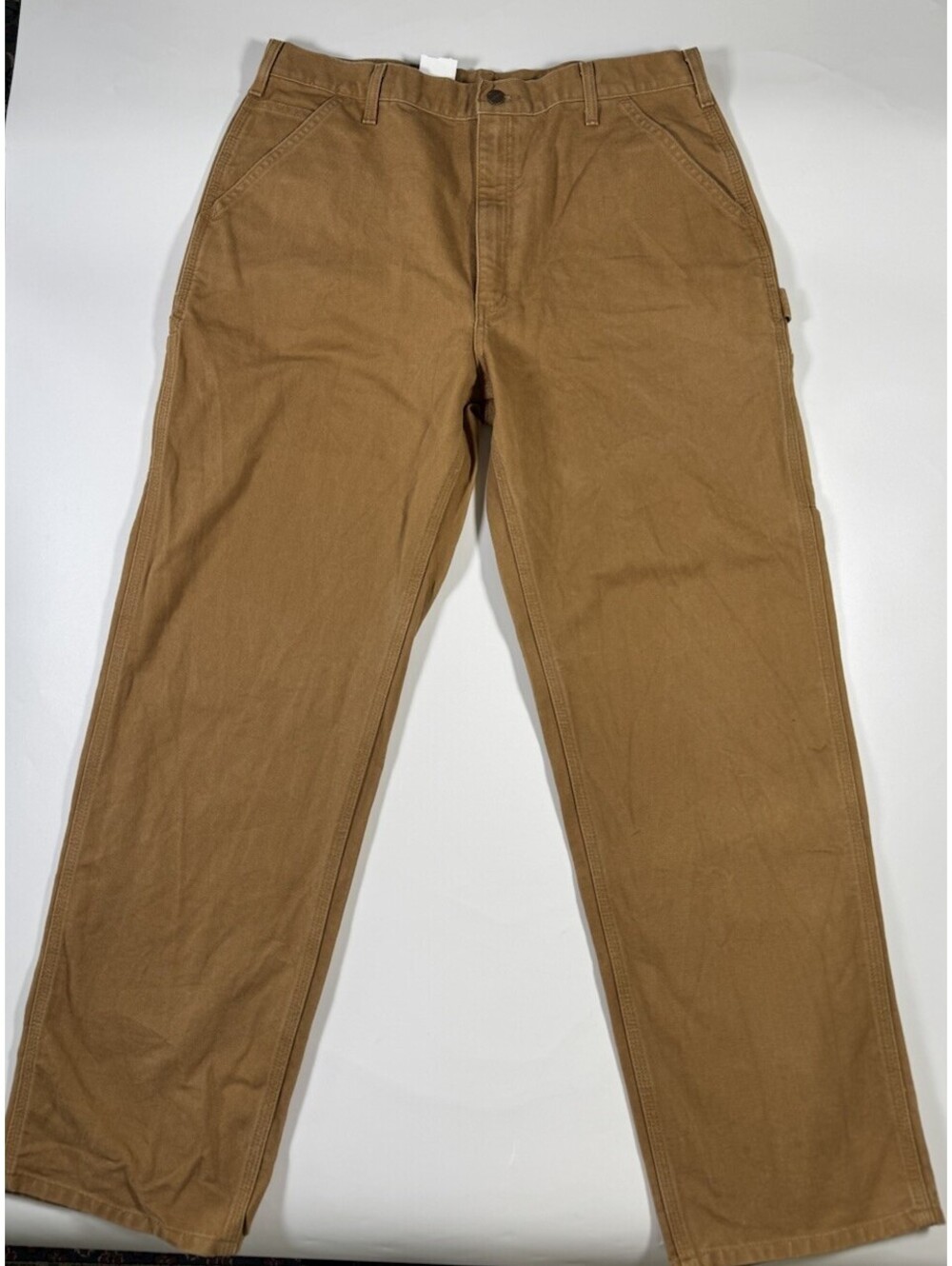 Carhartt B11 BRN Brown Loose Fit Duck Canvas Carpenter Work Pants 36x34